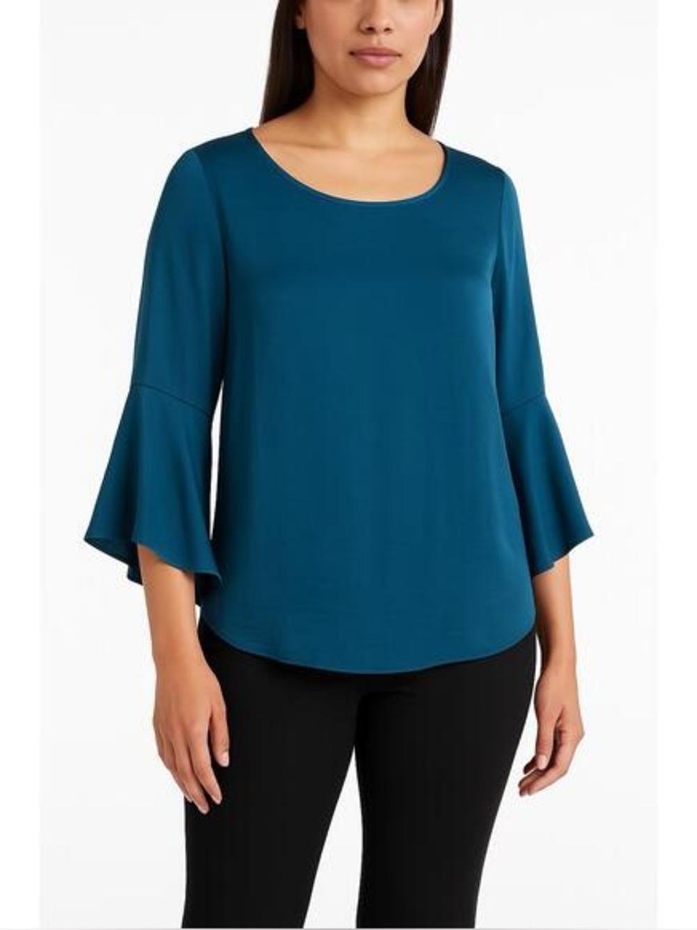 Michael Kors Teal Bell Sleeve Blouse